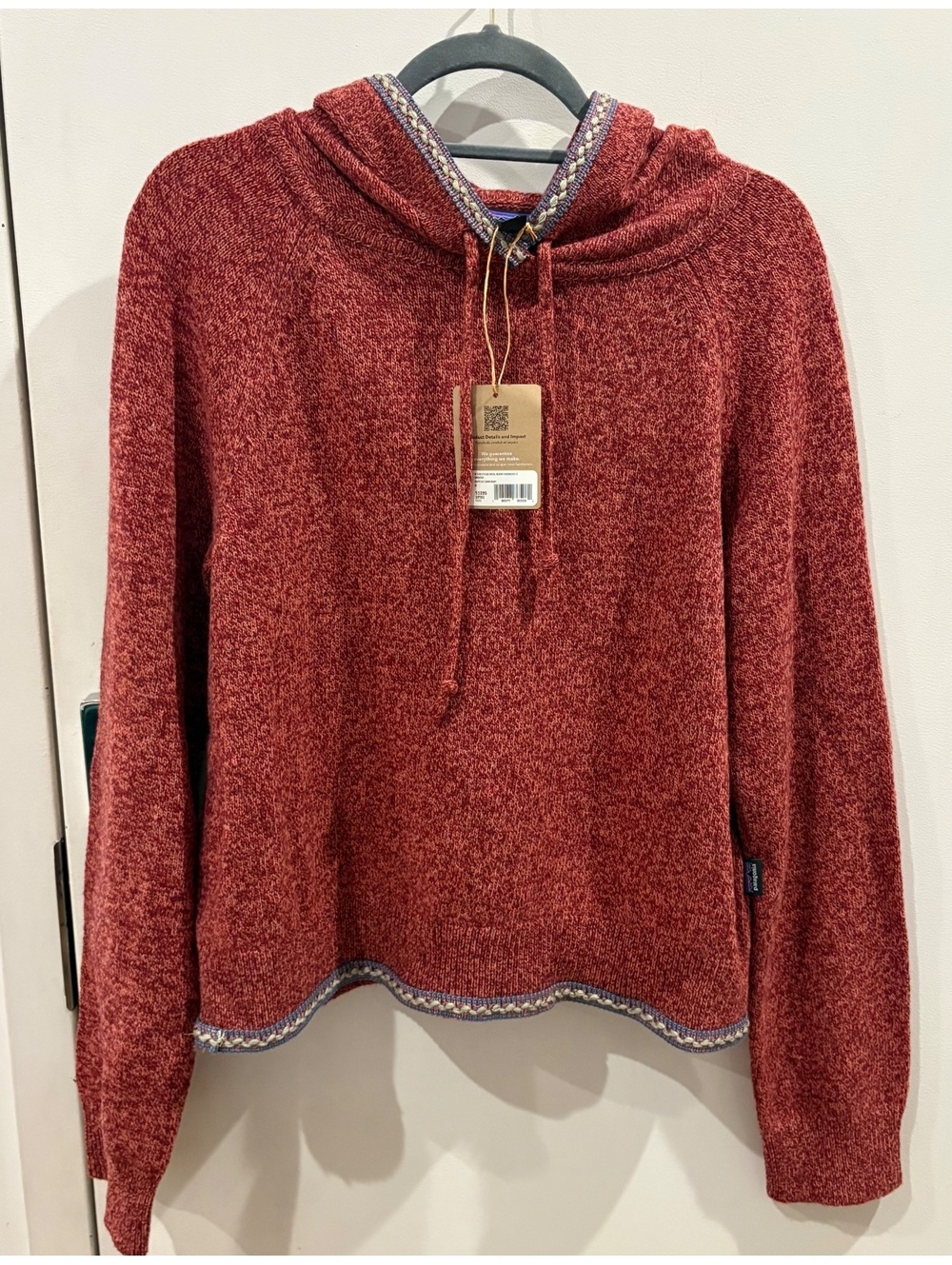Patagonia Women's Recycled Wool Blend Hooded Sweater, Size Small NWT
